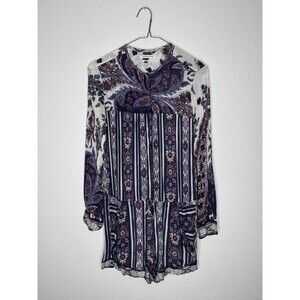 Isabel Marant Etoile Shorts Overalls Romper Jumpsuit Floral Summer Boho Size 2